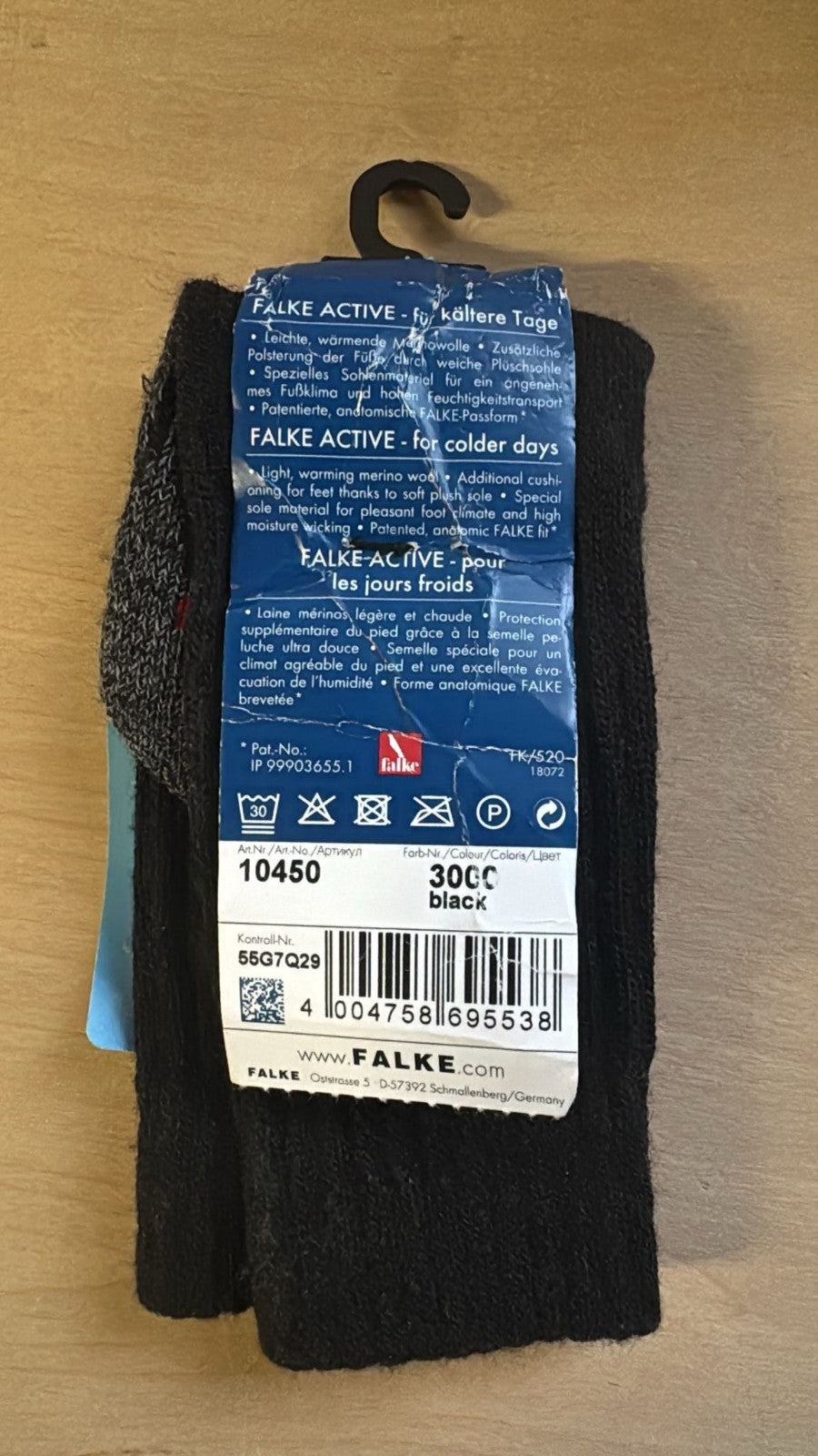 Falke Active Warm Kindersocken Warme Socken 19-22 Schwarz NEU