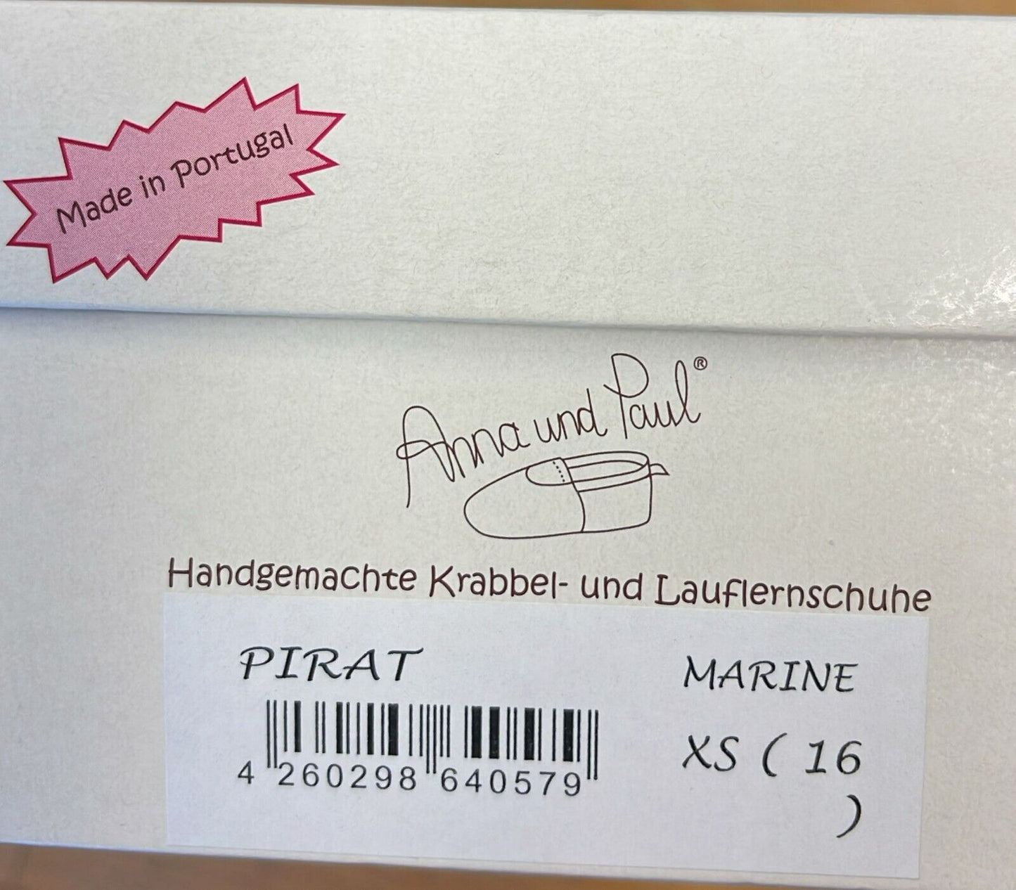 Anna und Paul Krabbelschuhe Aus Leder - Pirat Marine XS 16