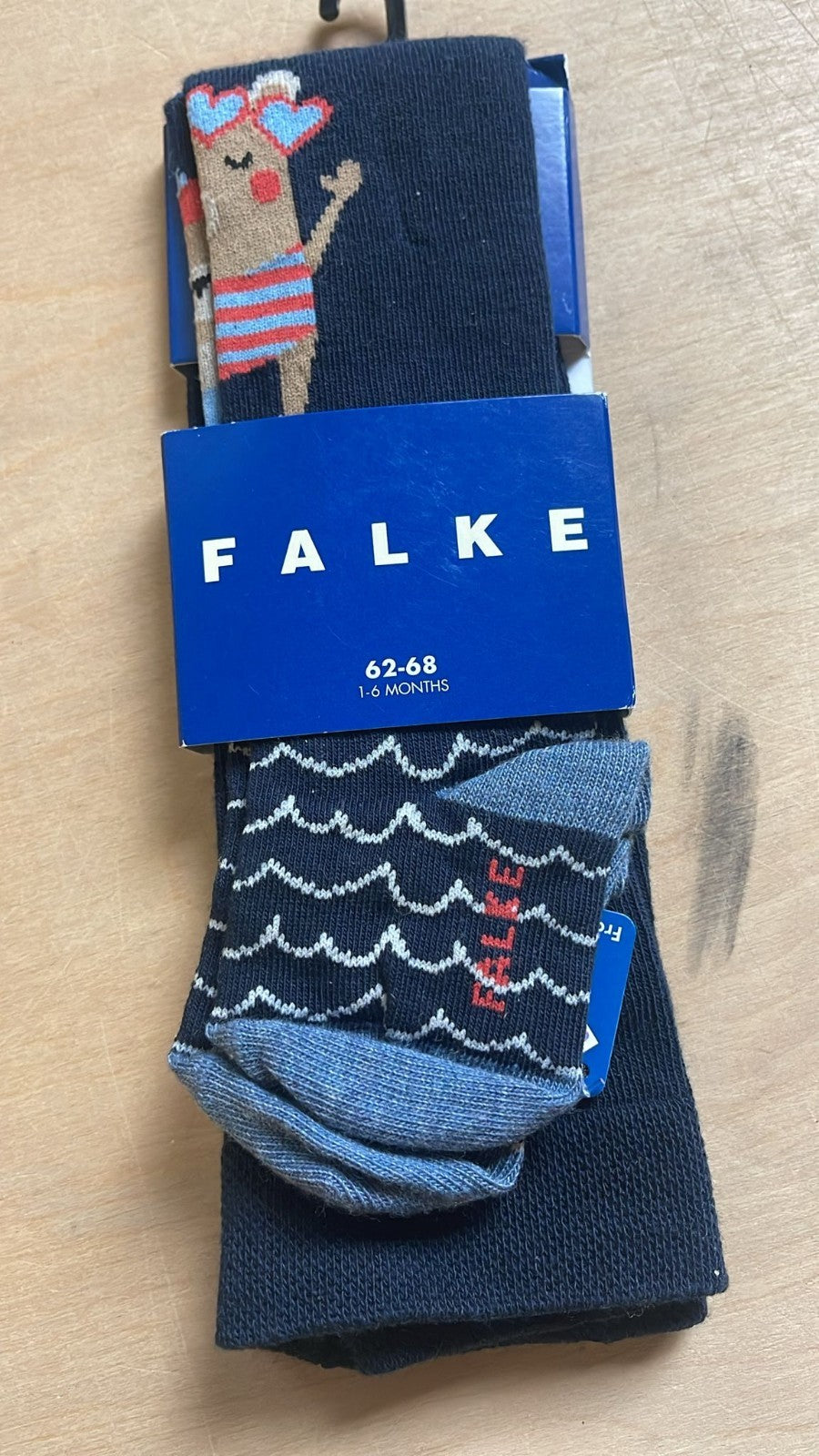 Falke Baby Kinder Strumpfhose Blau 62-69 NEU