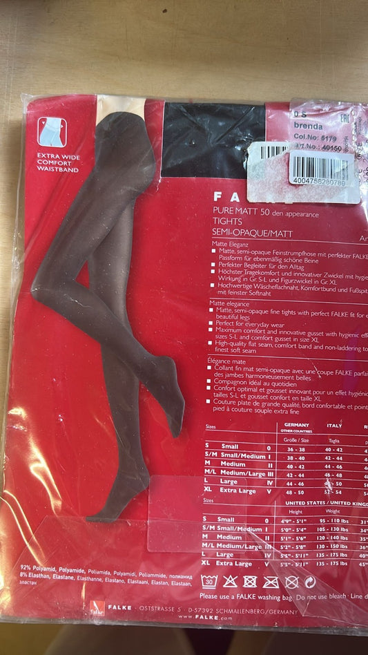 FALKE Damen Matt 50 Strumpfhose S Farbe Brenda Neu OVP