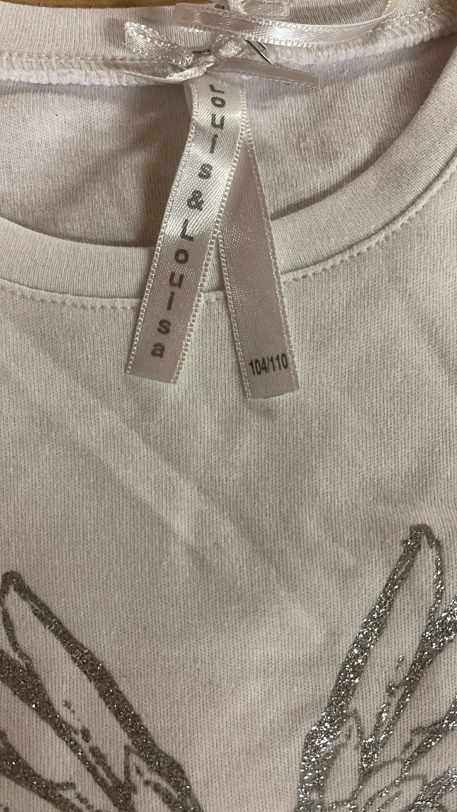 Louis & Louisa Nachthemd Mädchen 104 - 110 Engel Weiß Neu Pyjama