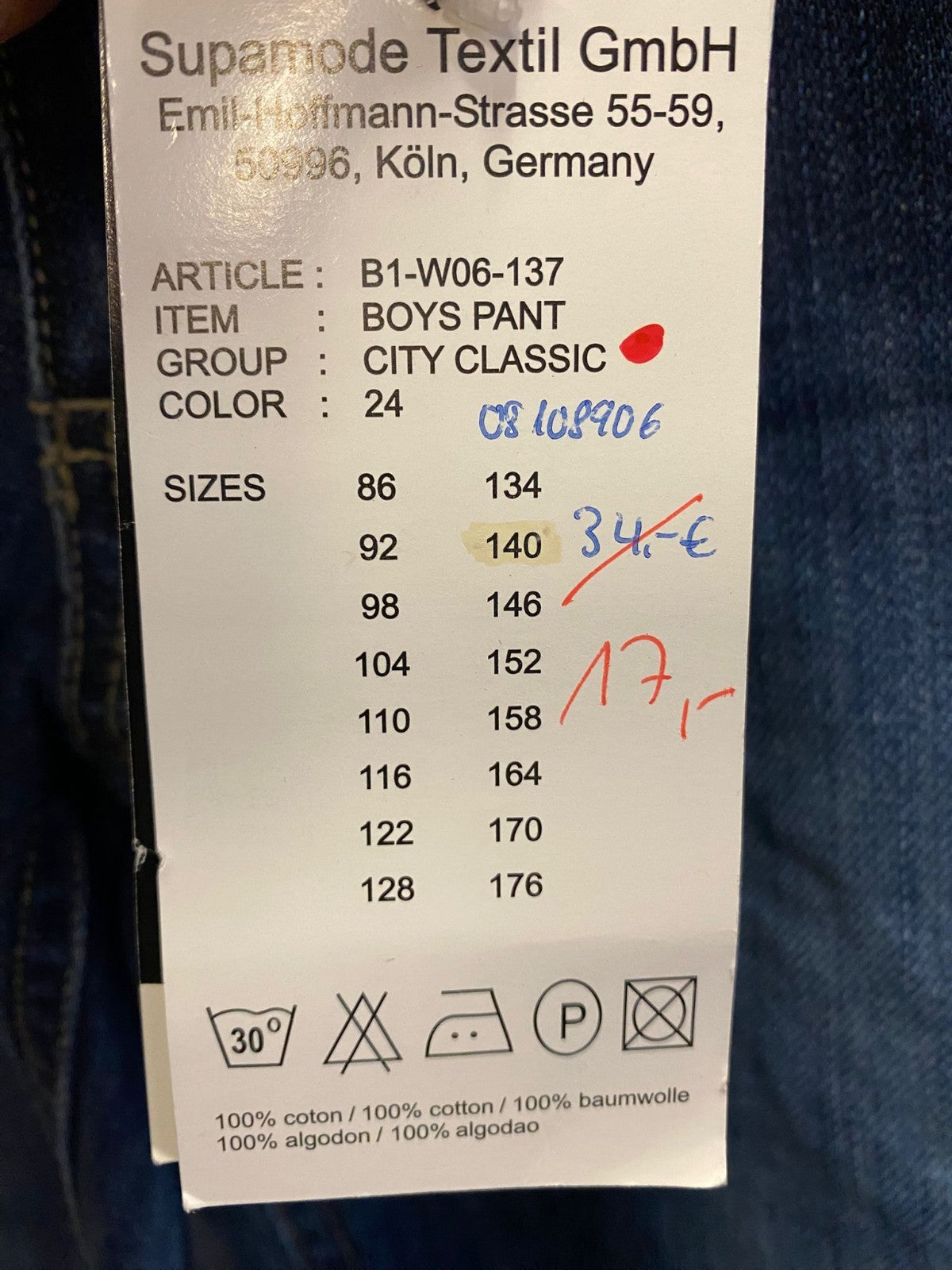 Paglie Jungen Jeans Baggy, Weiter Schnitt Gr. 140 100% Baumwolle Neu