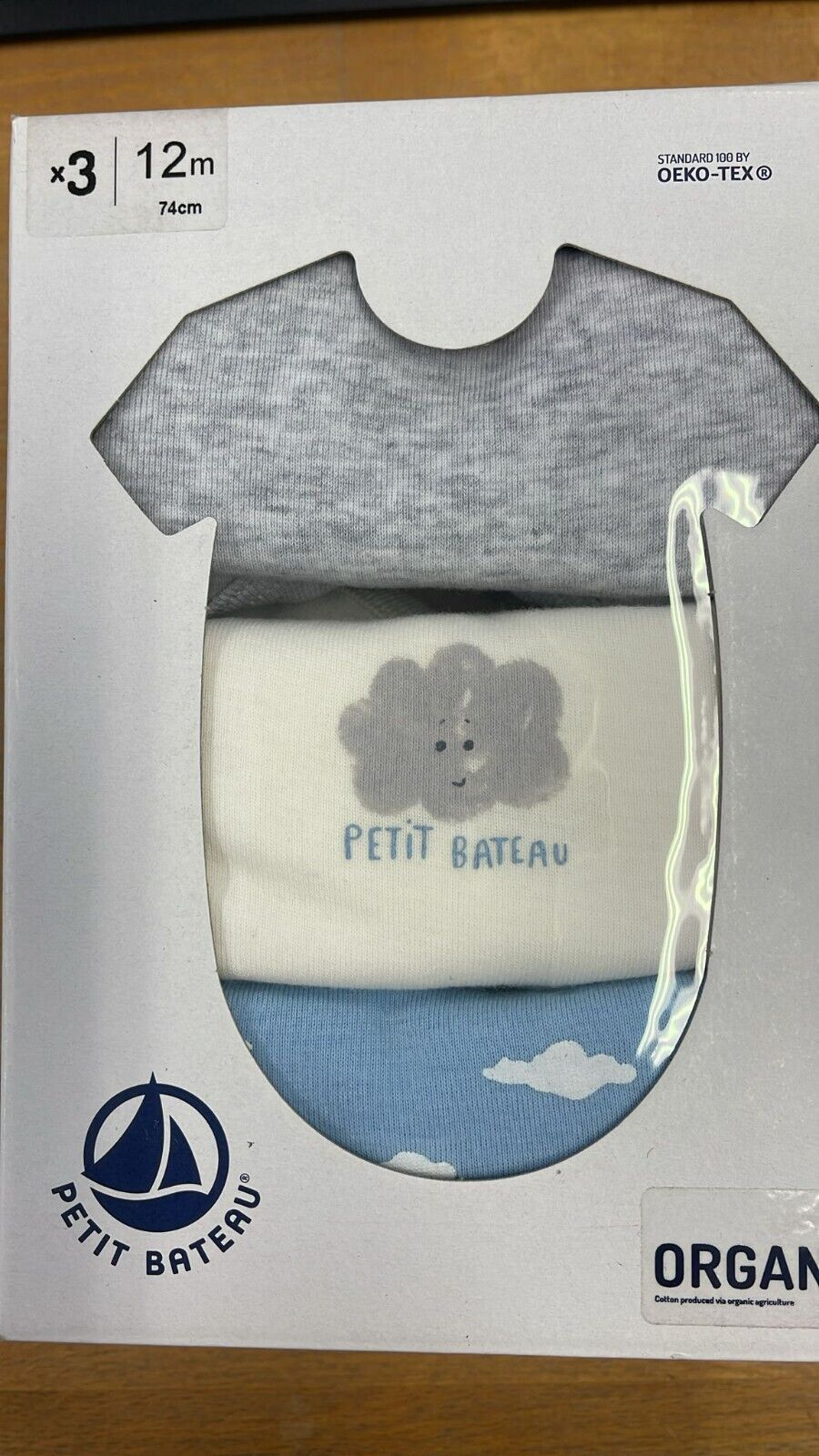 Petit Bateau Kurzämelige Bodys 3er Set Baumwolle 12 Monate 74 cm