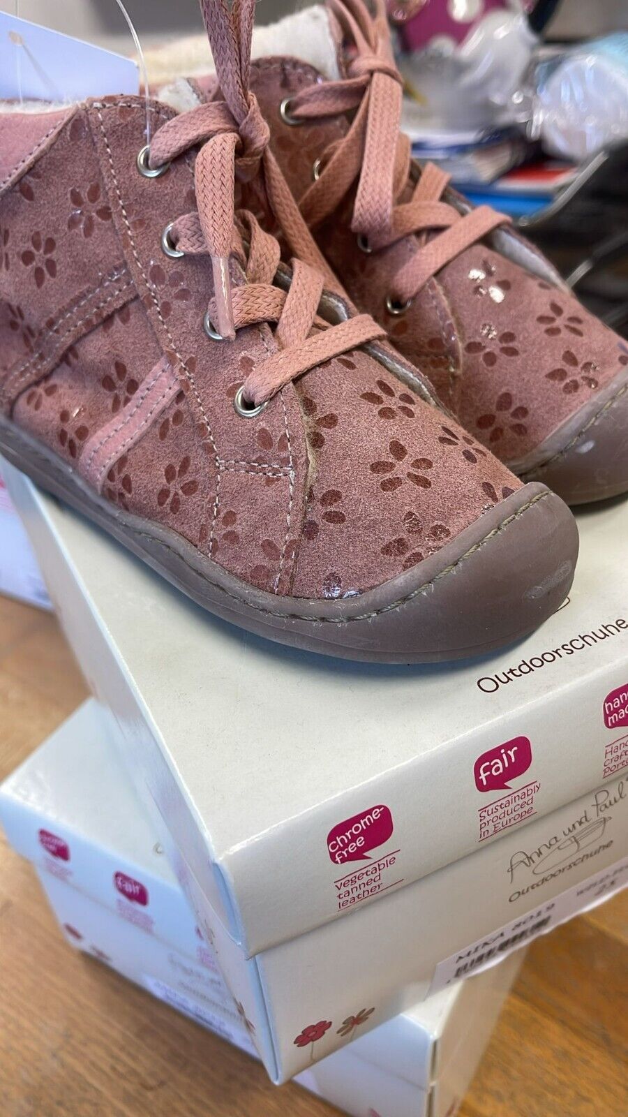 Anna und Paul Krabbelschuhe Outdoor Aus Leder - Mika 8019 - 25 Wild Flow