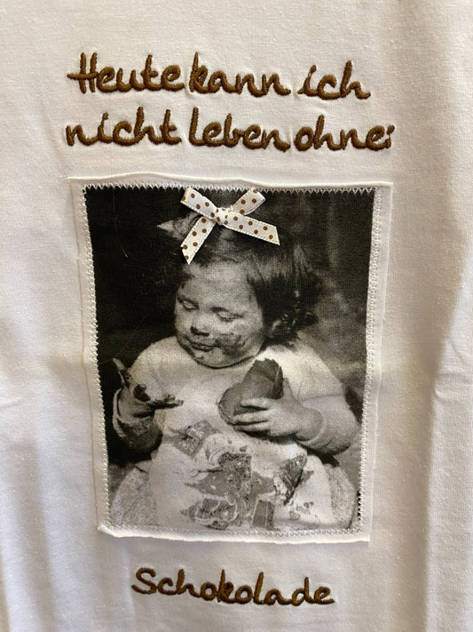 LOUIS & LOUISA T-Shirt Schokolade Gr 128/134 NEU Weiß Mädchen Nachtwäsche