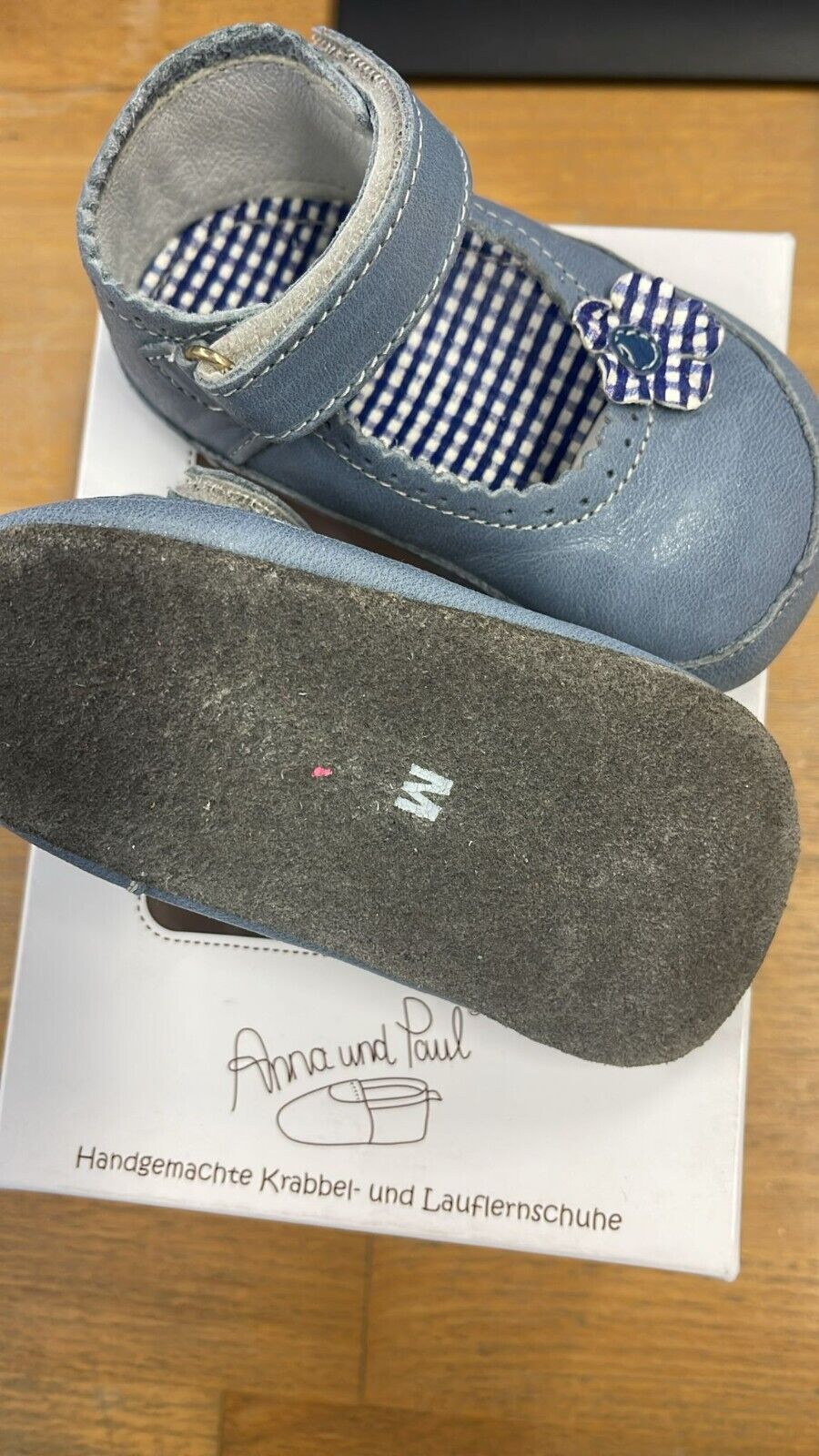 Anna und Paul Lauflernschuhe Krabbelschuhe Ballerina Klettverschluss 21 - 22 NEU