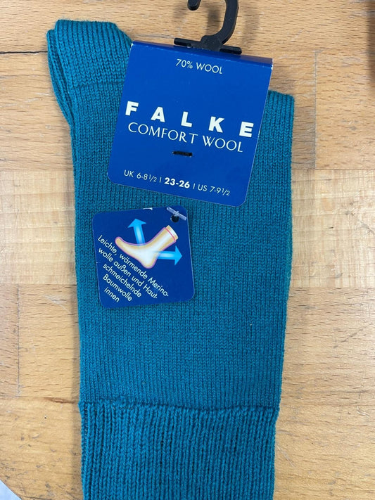 Falke Comfort Wool Kinder Knie Strümpfe Socken 23-26 Wollsocken Blau