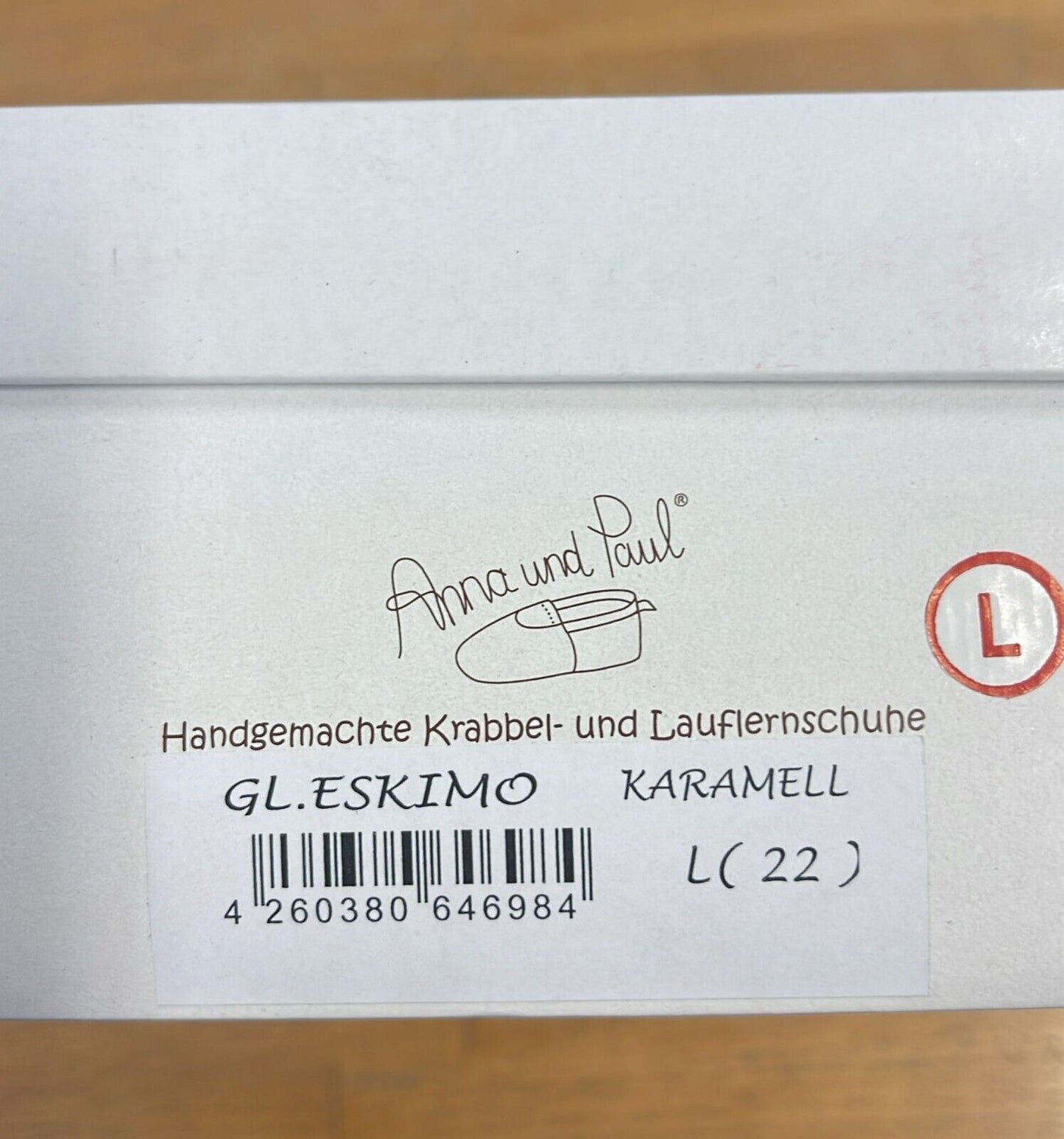 Anna und Paul Eskimo Boot gefüttert Gummisohle Leder Lammfell 22 Braun Herz