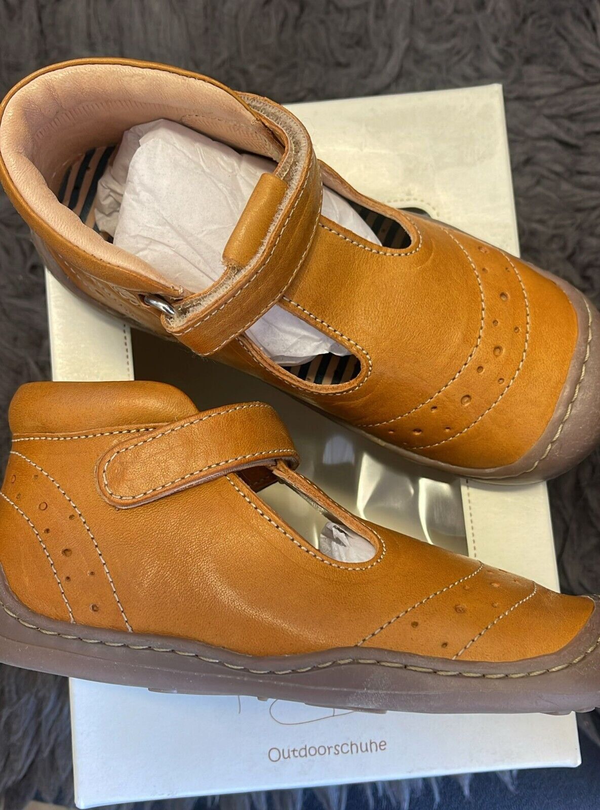 Anna und Paul Sandale Lauflernschuh Aus Leder - Simon 8015 - Mais - 27