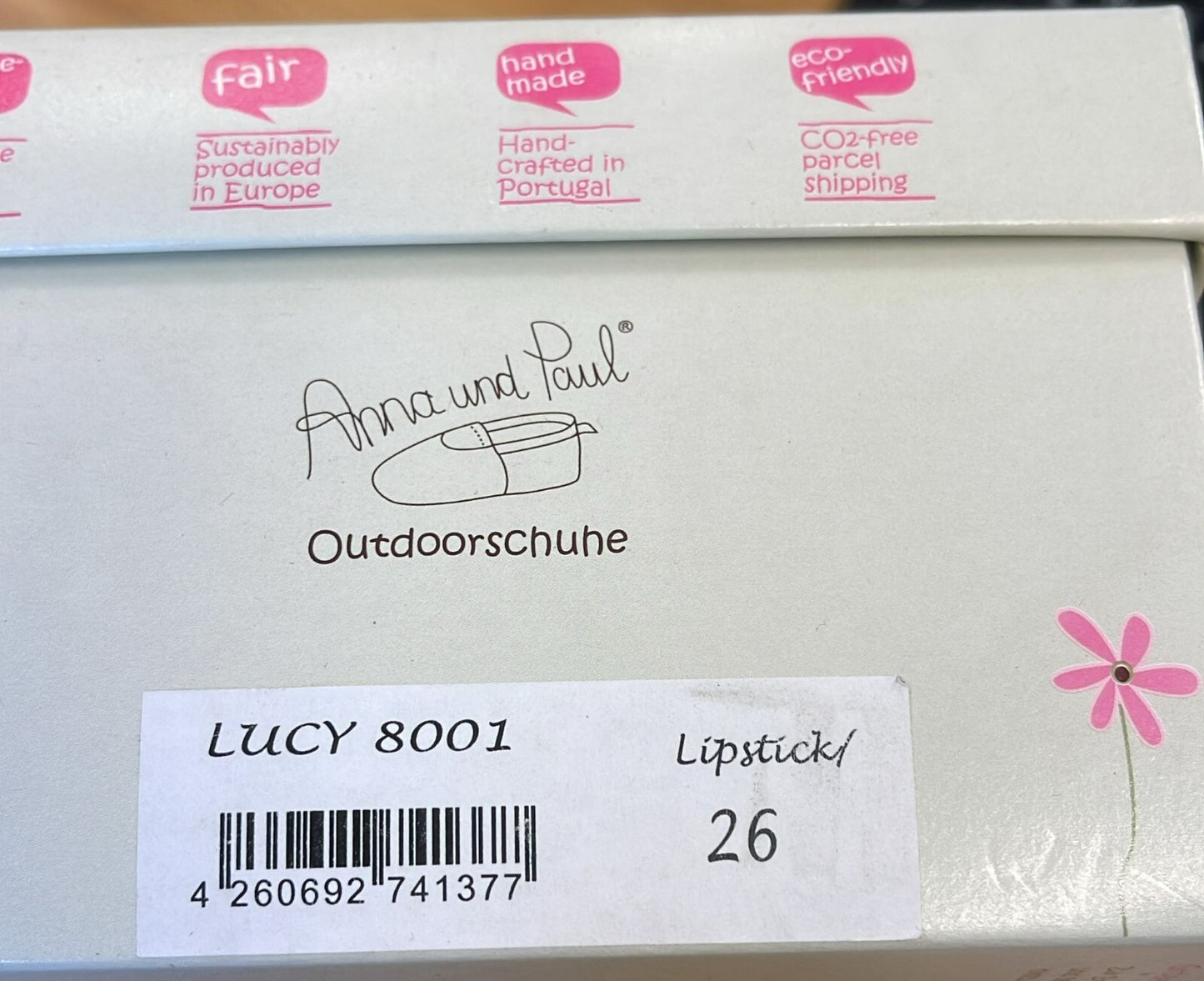 Anna und Paul Sandalen Outdoor Aus Leder - Lucy 8001 - Lipstick - 26