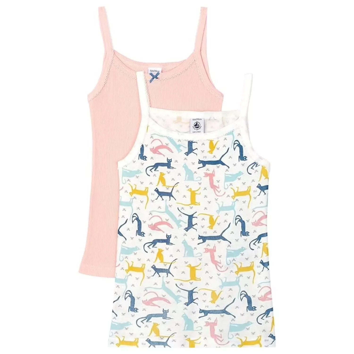 Petit Bateau Spagettiträger T-Shirts, Farbe Farbmix, Größe 6 Jahre - 116cm
