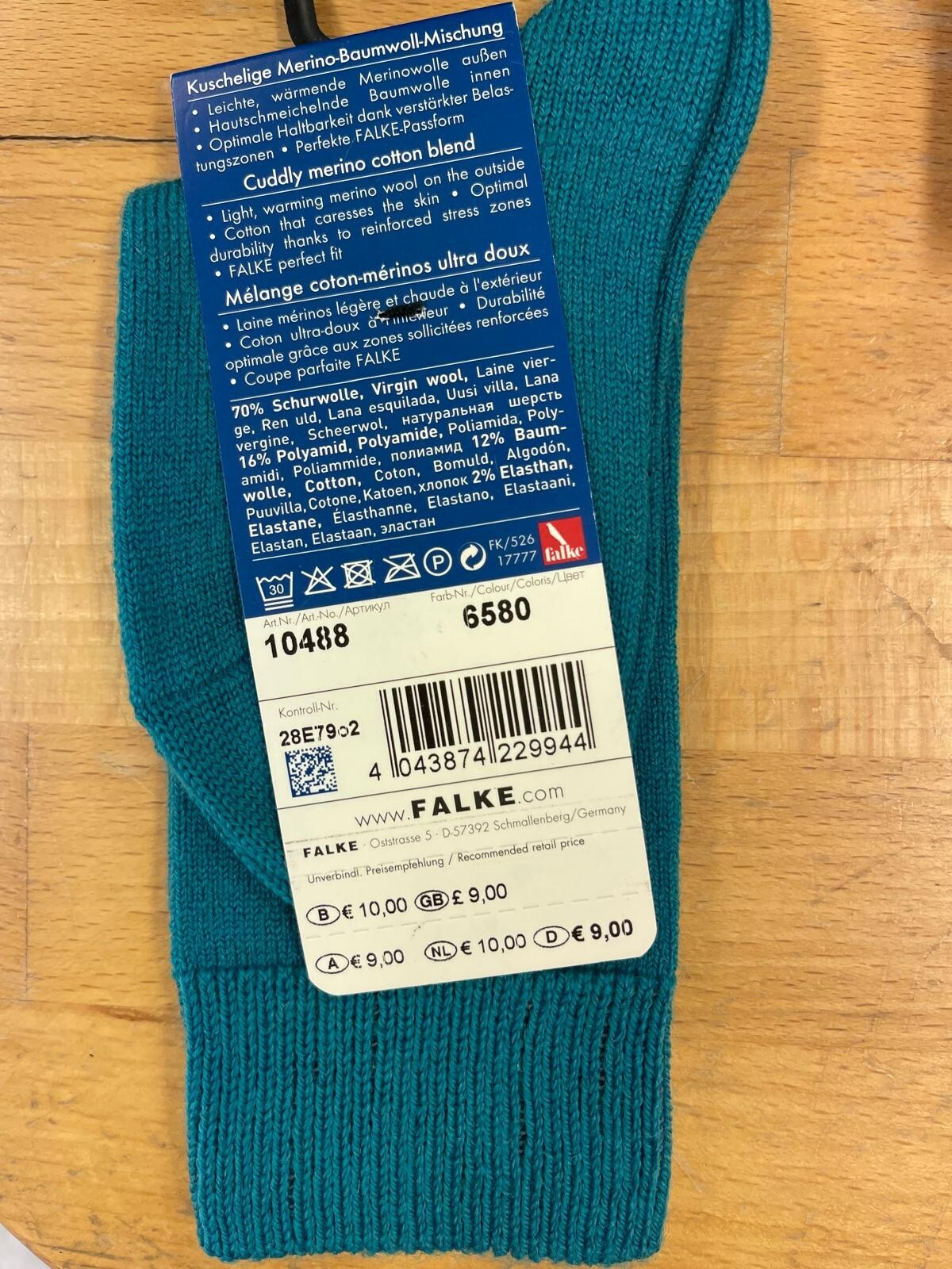 Falke Comfort Wool Kinder Knie Strümpfe Socken 23-26 Wollsocken Blau