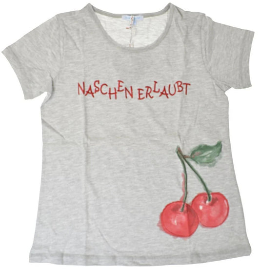 LOUIS & LOUISA Mädchen T-Shirt "Naschen erlaubt" Kirschen NEU 116/122