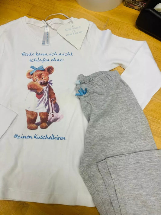 Louis & Louisa Schlafanzug Pyjama "Meine Kuschelbären" Gr. 116/122 NEU
