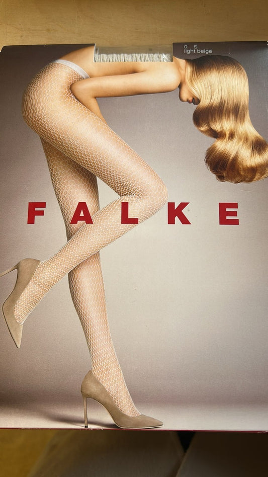 FALKE Damen Netz Strumpfhose Beige Größe S Neu OVP