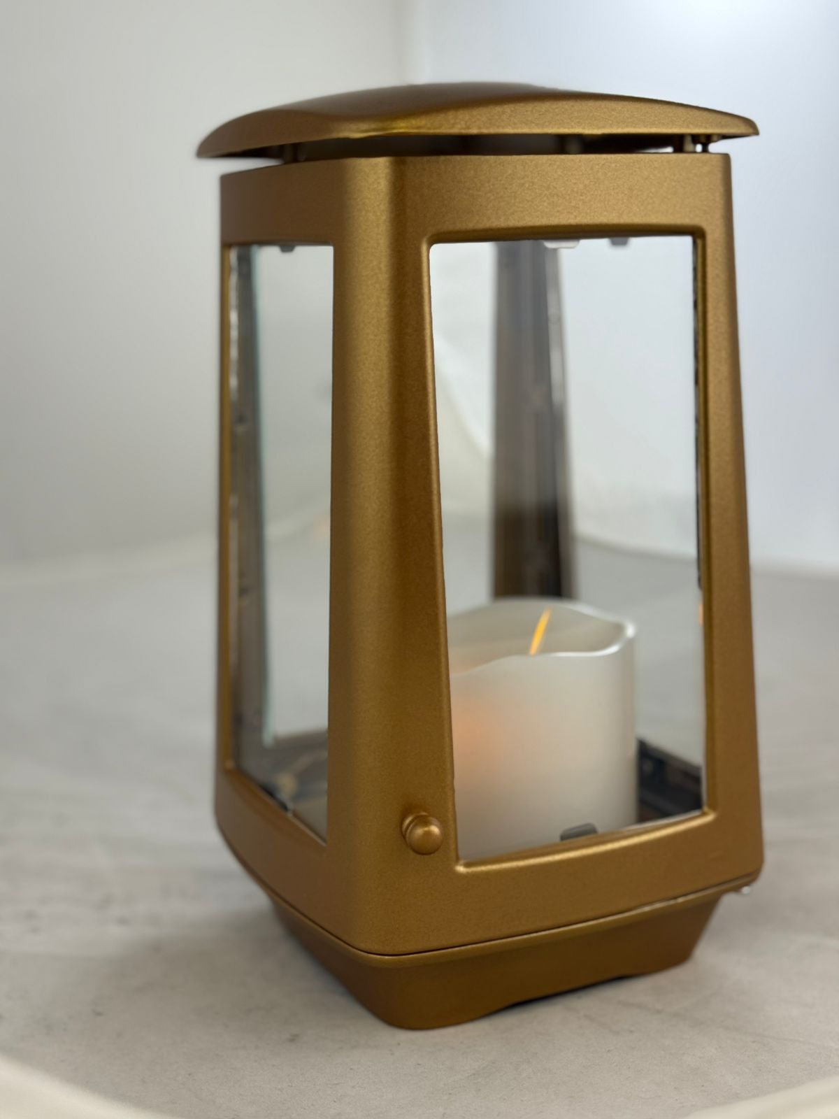 Grablaterne „Lunaris Bronze“ – Aluminium & Glas, New Bronze, 25 × 14 cm