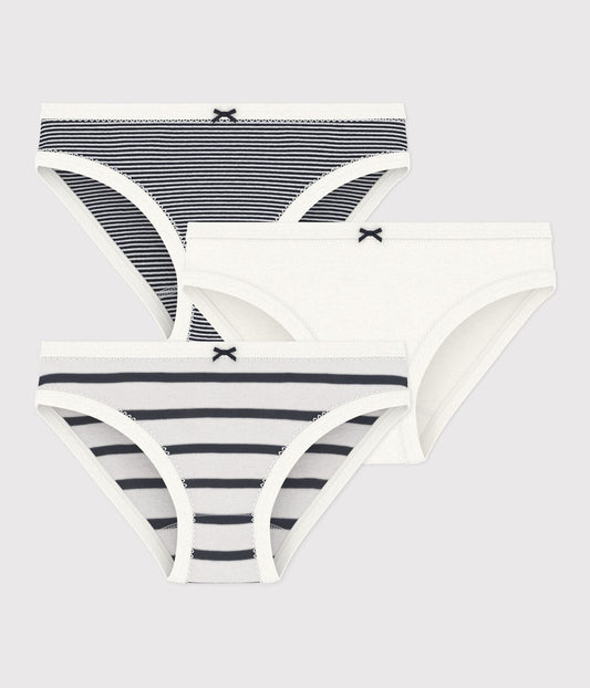 Petit Bateau 3er-Set-Slips mit Streifen für Mädchen 104 cm