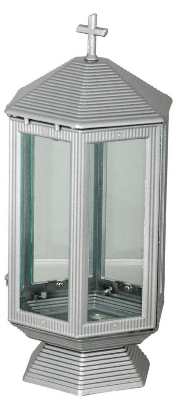 Grablaterne „Auralis Silver – Aluminium und Glas, 31,5 × 14 cm (Kopie)