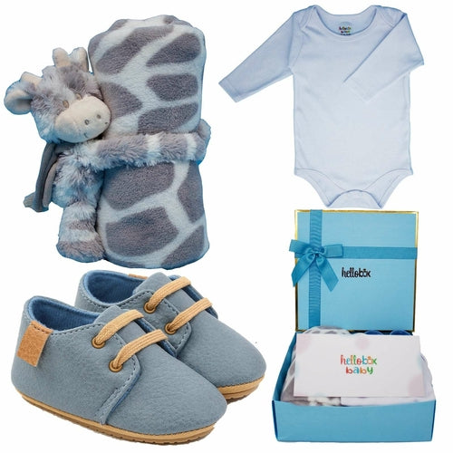 DeLovin Hallo Baby Box Geschenk für neugeborene Blue Junge