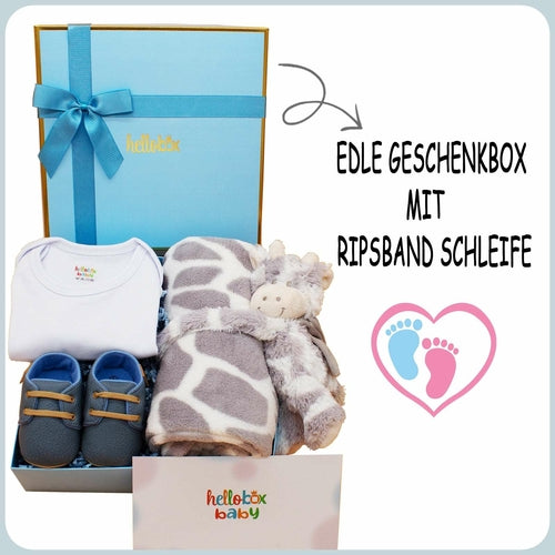 DeLovin Hallo Baby Box Geschenk für neugeborene Blue Junge