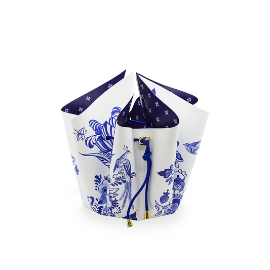 Bogenvase Faltvase Klappvase SMALL DELFT BLUE Designervase 25 cm Blumenvase Vase