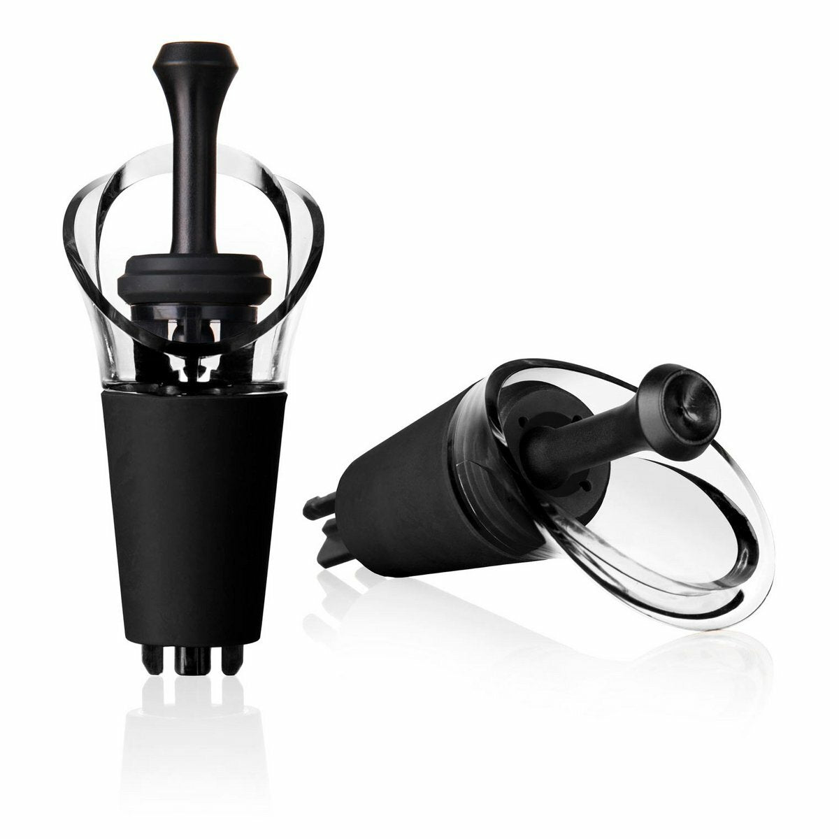 Drip Stop Wine Server & Stopper Schwarz