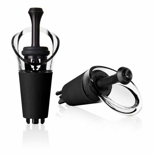 Drip Stop Wine Server & Stopper Schwarz