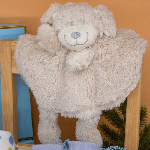 DeLovin Hallo Baby Schmusetuch, Anti-Rutsch Erstlingssöckchen und Lätzchen Baby