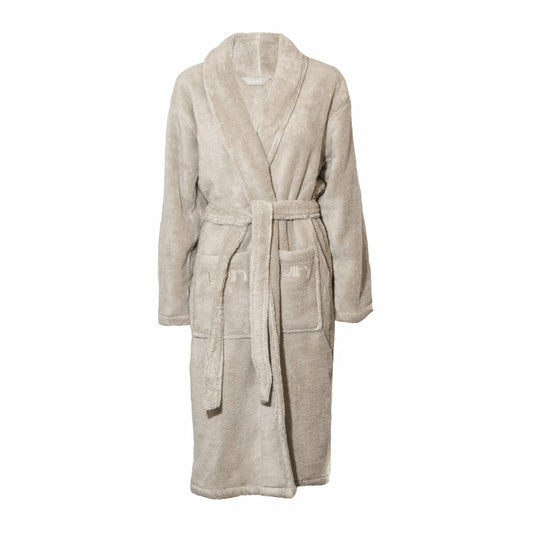 Wohlfühl Bademantel XL Beige Extra weich extra flauschig