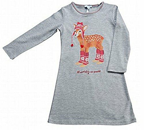 Louis &amp; Louisa Kinder-Nachthemd Kuschelig verpackt/Bambi (92/98, grau)