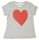 Louis &amp; Louisa Herz Kinder-T-Shirt Kurzarm (80/86, grau)