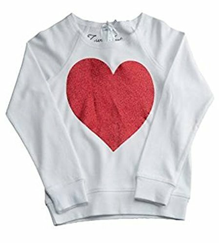 Louis &amp; Louisa Herz Kinder-Sweatshirt wei&szlig; (128/134)