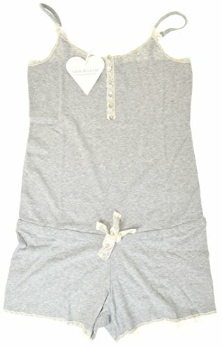 Louis &amp; Louisa &quot;Jumpsuit Damen-Einteiler Rippe grau (L)