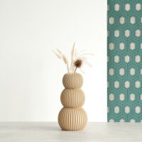 Vase FLAMINGO 22 cm Designvase Gelb Vase f&uuml;r Trockenblumen