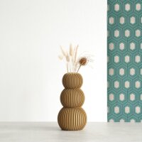 Vase FLAMINGO 22 cm Designvase Gelb Vase f&uuml;r Trockenblumen